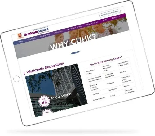 Web Design: CUHK Graduate School | Postgraduate Admissions